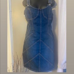 Overall Bodycon denim dress